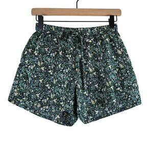 Sundays Disty Floral Printed Crinkle Cotton Elastic Waist Shorts